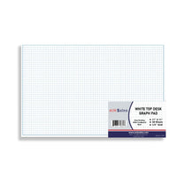Medium Desk Pad, 17'' x 11'', Graph Ruled – 1 Pack, Graph and Writing Pads, (Single Pad)