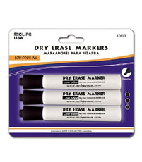 Dry Erase Markers Chisel Tip 3 Pk, Black – Pack of 36, Journal School Supplies, Ideal for Bulk Buyers