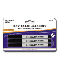 Dry Erase Markers Fine Tip 3 pk, Black – Pack of 36, Journal School Supplies, Ideal for Bulk Buyer
