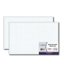 Medium Desk Pad, 17'' x 11'', Graph Ruled, Graph and Writing Pads, (Pack of 2 Pads)