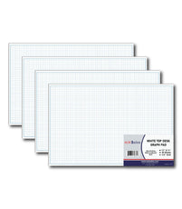 Medium Desk Pad, 17'' x 11'', Graph Ruled – 4 Pack, Graph and Writing Pads