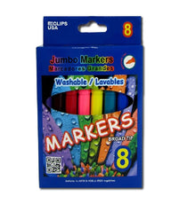 Water Color Markers – 8 Pk Jumbo Tip | Assorted Colors | Washable | Case Pack of 48 | Colors & Coloring | Journal & School Supplies