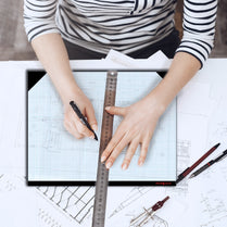 TOP Sturdy Desk Pad, 22" x 17", 1/4" Quad Grid, 50 Sheets, Graph and Writing Pads, (Single Pad)