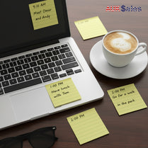 Sticky Notes 3x3, 50 Sheets per Pad, 1 Blister Card Contain 3 Inner Pads, 48 Blister Packs of Small Sticky Notes, Iconic Lined Paper Note Pads Bulk, School & Office Supplies