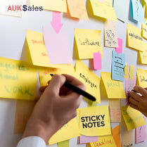 Sticky Notes 3x3, 50 Sheets per Pad, 1 Blister Card Contain 3 Inner Pads, 48 Blister Packs of Small Sticky Notes, Iconic Neon Paper Note Pads Bulk, School & Office Supplies