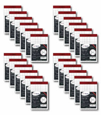 Quad Ruled Dual Graph Pad 5 x 8 Inches -White Color 100 sheets per Perforated Pad, Case Pack of 24