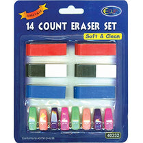Neon 14 ct Eraser Set, Case Pack of 48, Ideal for Bulk Buyers