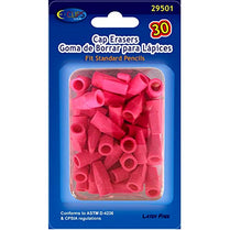 Pencil -Top Erasers, 30 Ct, Pink, Case Pack of 24, Ideal for Bulk Buyers