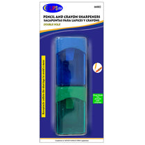 Pencil & Crayon sharpener, XL. receptacle, 2 Pk, Asst. Colors,2 Pk, Case Pack of 48, Ideal for Bulk Buyers