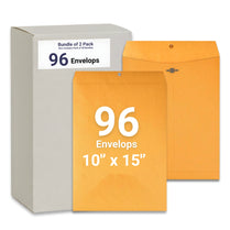 Kraft Clasp Envelopes - 10 X 15 Inches, 2-count, Journal Office Supplies, Ideal for Bulk Buyers
