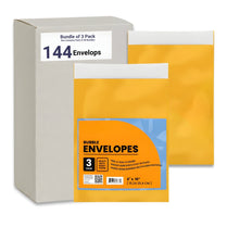 Bubble Mailer Envelopes, 6'' x 10'', 3-Pack – Case of 48, Journal Office Supplies, Ideal for Bulk Buyers