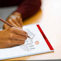 Legal pad, 8.5 x 11", 50 sheets. Graph ruled (4 squares per inch), Case Pack of 48, Ideal for Bulk Buyers