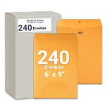 Kraft Clasp Envelopes - 6 X 9 Inches, 5-count, Journal Office Supplies, Ideal for Bulk Buyers