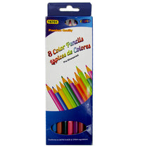 Coloring Pencils, Long Lasting and Brightly Hued, 8 Count Per Box, Pre-sharpened, Case Pack of 80 , Ideal for Bulk Buyers