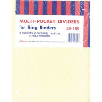 AMPAD Pocket Dividers, 5 pk, 10 Pockets, Case Pack of 20 , Ideal for Bulk Buyers