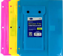 Binder Accessory File, 2 Pocket, Neon Colors: Yellow, Green, Blue, Case Pack of 48,  Ideal for Bulk Buyers