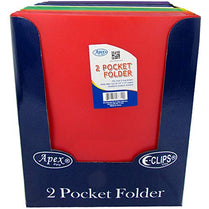 AUKSales 2 Pocket Poly Folder, with Holes, Asst Colors, Case Pack of 48, Ideal for Bulk Buyers