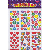 AUKSales Stickers, Hearts Designs, Case Pack of 72, Ideal for Bulk Buyers