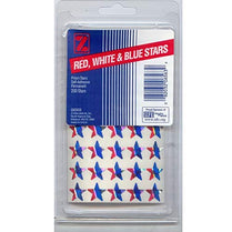 AUKSales Red White & Blue Holographic Star Stickers 200ct, Case Pack of 48, Ideal for Bulk Buyers