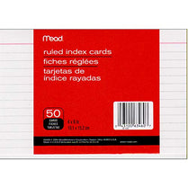 MEAD Index Cards, Ruled, 4