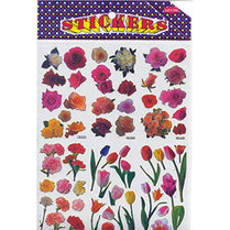 AUKSales Stickers, Flowers Designs, Case Pack of 72, Ideal for Bulk Buyers