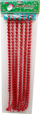 Beaded Garland Red 14 ft , Case Pack of 60, Ideal for Bulk Buyers
