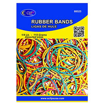 Rubber Bands, 1/4 lbs, Assorted Sizes & Assorted Colors (3 Inners of 24), Case Pack of 72,