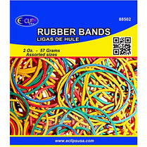 Rubber Bands, 2 Oz, Assorted Sizes & Assorted Colors (4 Inners of 24), Case Pack of 96,