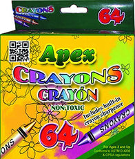 Crayons 64ct. Boxed, Case Pack of 48, Ideal for Bulk Buyers