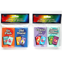 Card Games, 4 asst Designs (go Fish, Old Maid, Crazy 8s, Animal Rummy), Case Pack of 48, Ideal for Bulk Buyers