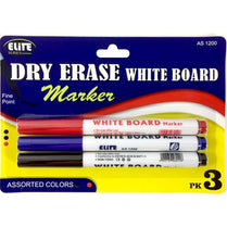 Whiteboard Marker, 3pk. Red, Blue, Black ink, Fine Point, Case Pack of 48, Ideal for Bulk Buyers