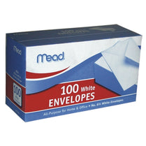 Mead Envelopes, 6, 3/4 White, 100 ct, Case Pack of 24, Ideal for Bulk Buyers