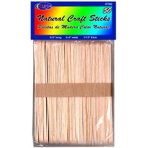 Craft Sticks, Jumbo (5.5" Long, 0.4" Wide and 1 1/3" Thick), Natural, 50 pcs, Case Pack of 48, Ideal for Bulk Buyers